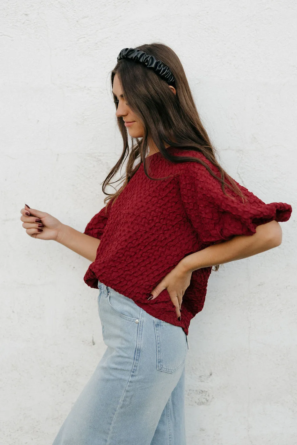 Adrianne Top-Burgundy