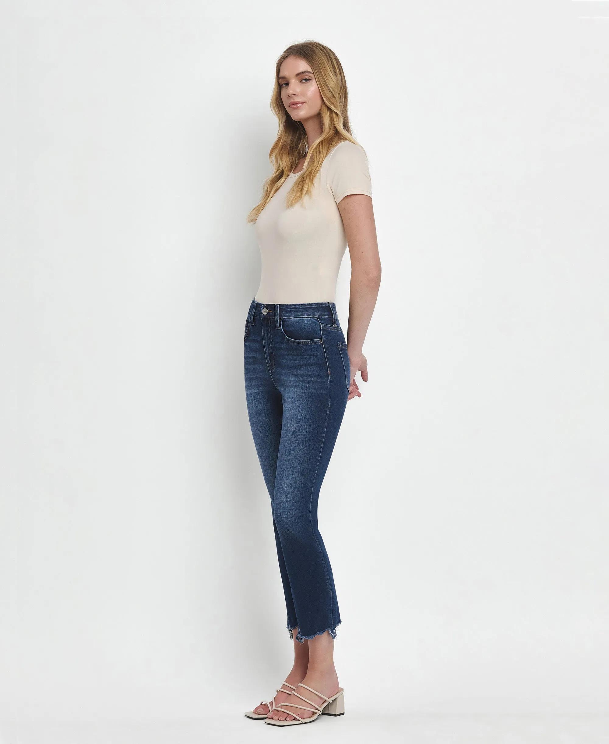 Ardent - High Rise Crop Slim Straight Jeans