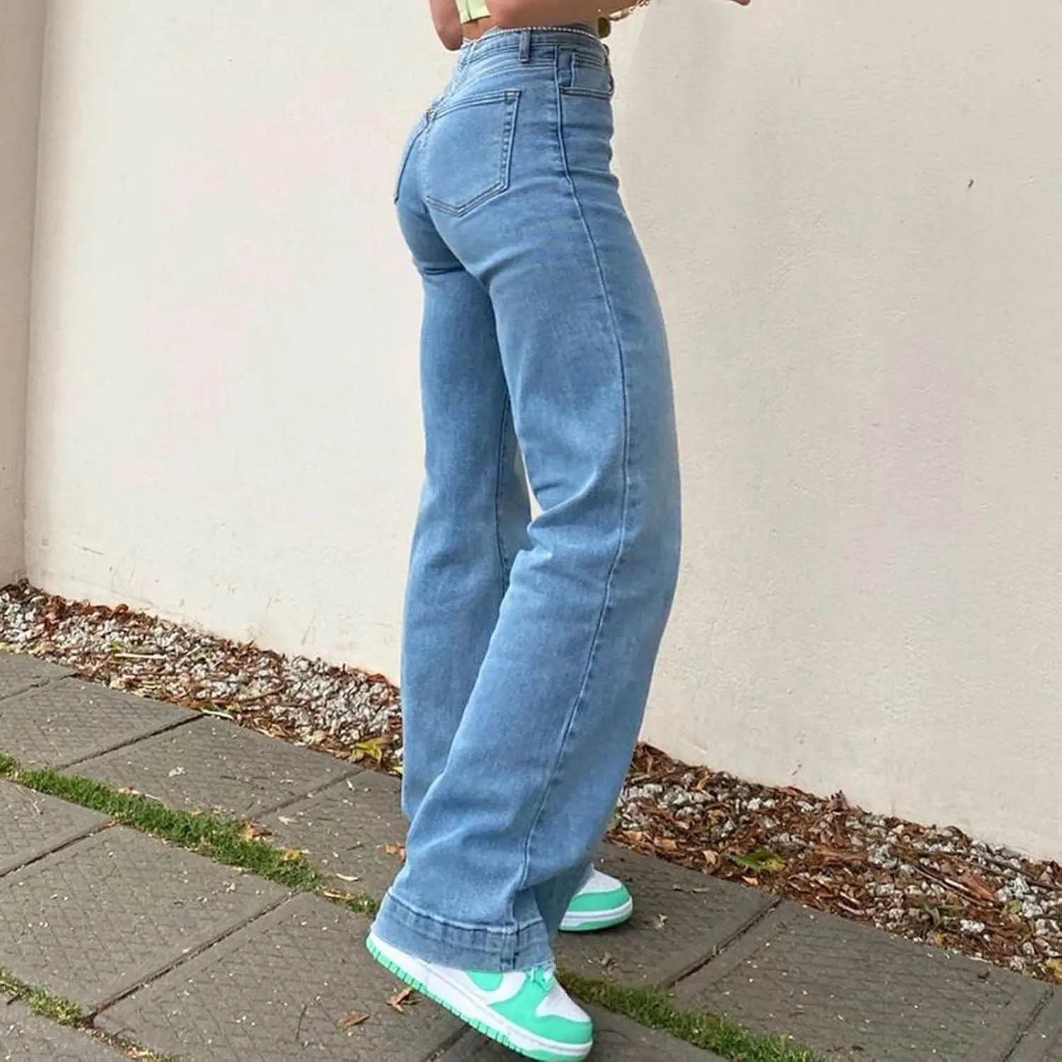 Baggy Jeans for Women Tall Y2K Casual Oversized High Rise Boyfriend Denim Pants Wide Leg Summer Pants for Women