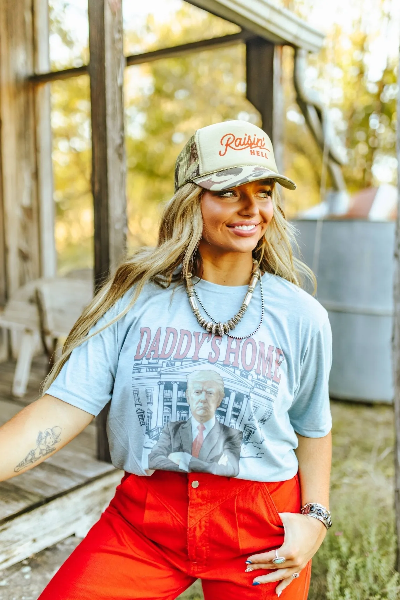 Blue Daddys Home Trump Graphic Tee