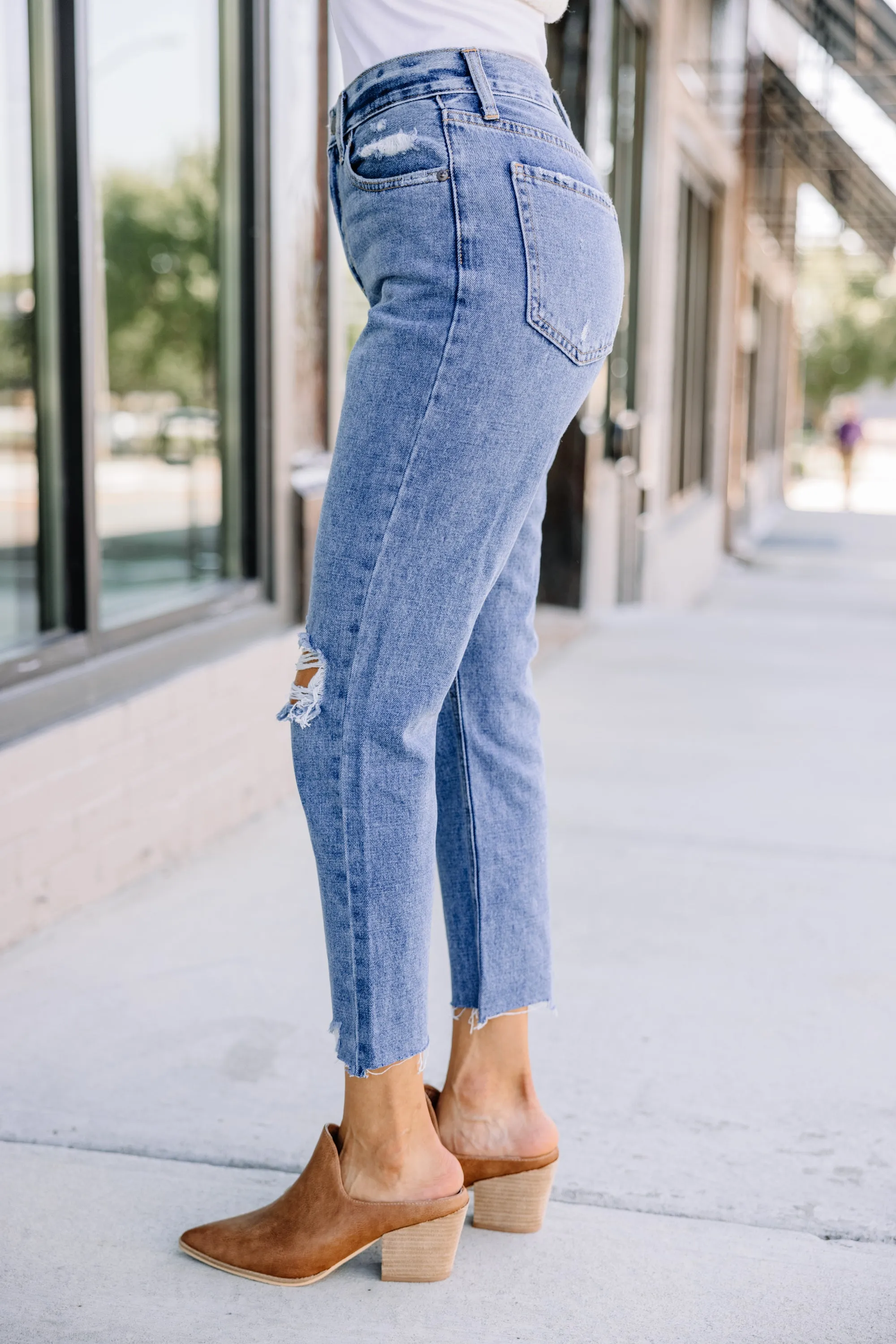 Captivating Love Medium Wash Distressed Jeans