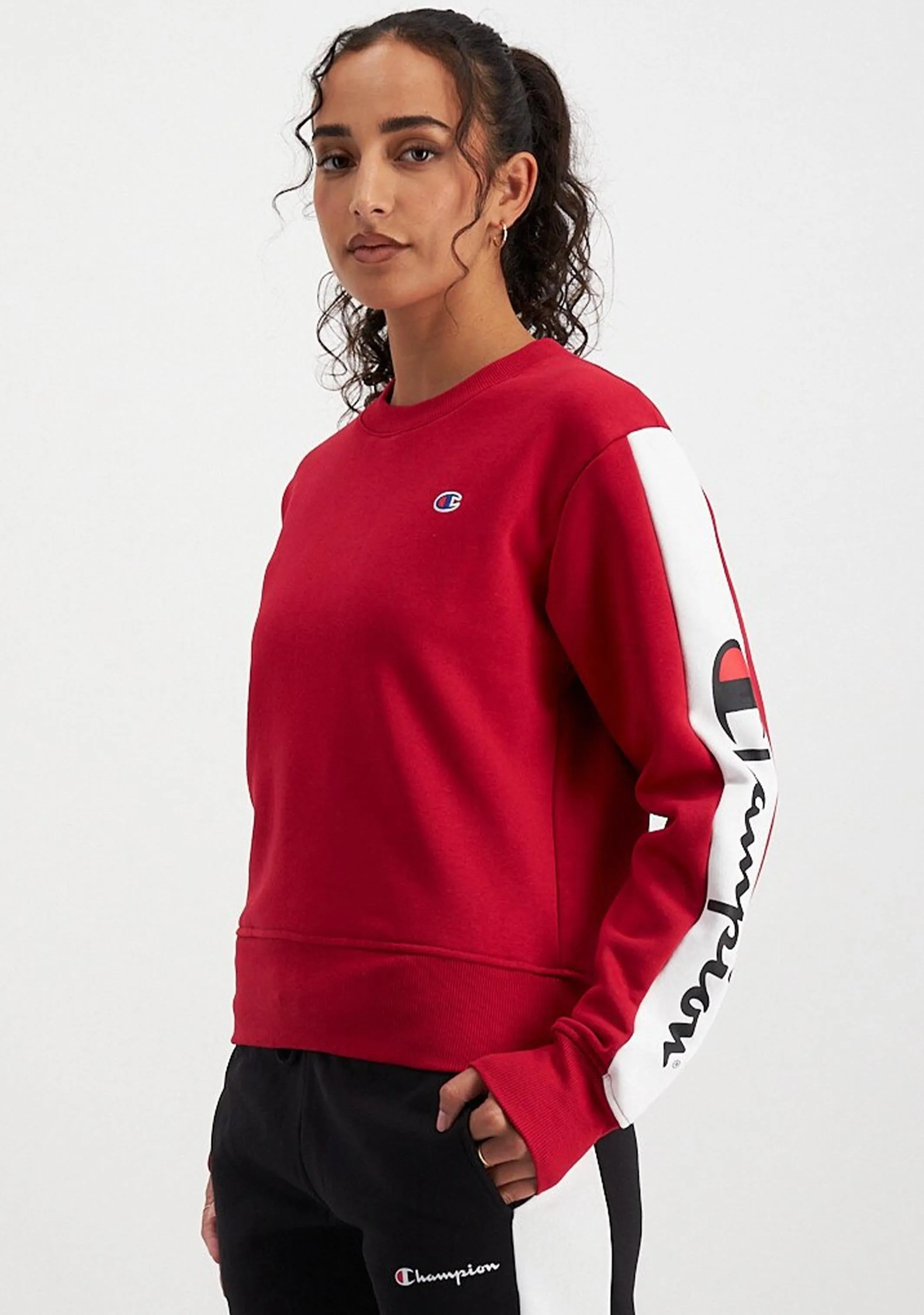 Champion Women's Sporty Panel Crew  <br> CUN6N GNN