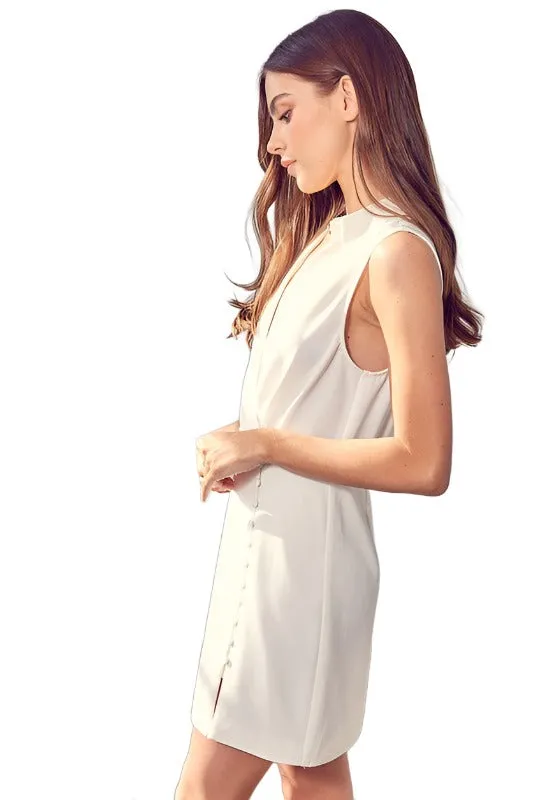 Collared Side Button Dress