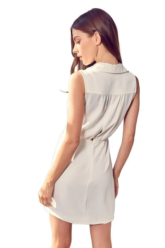 Collared Side Button Dress