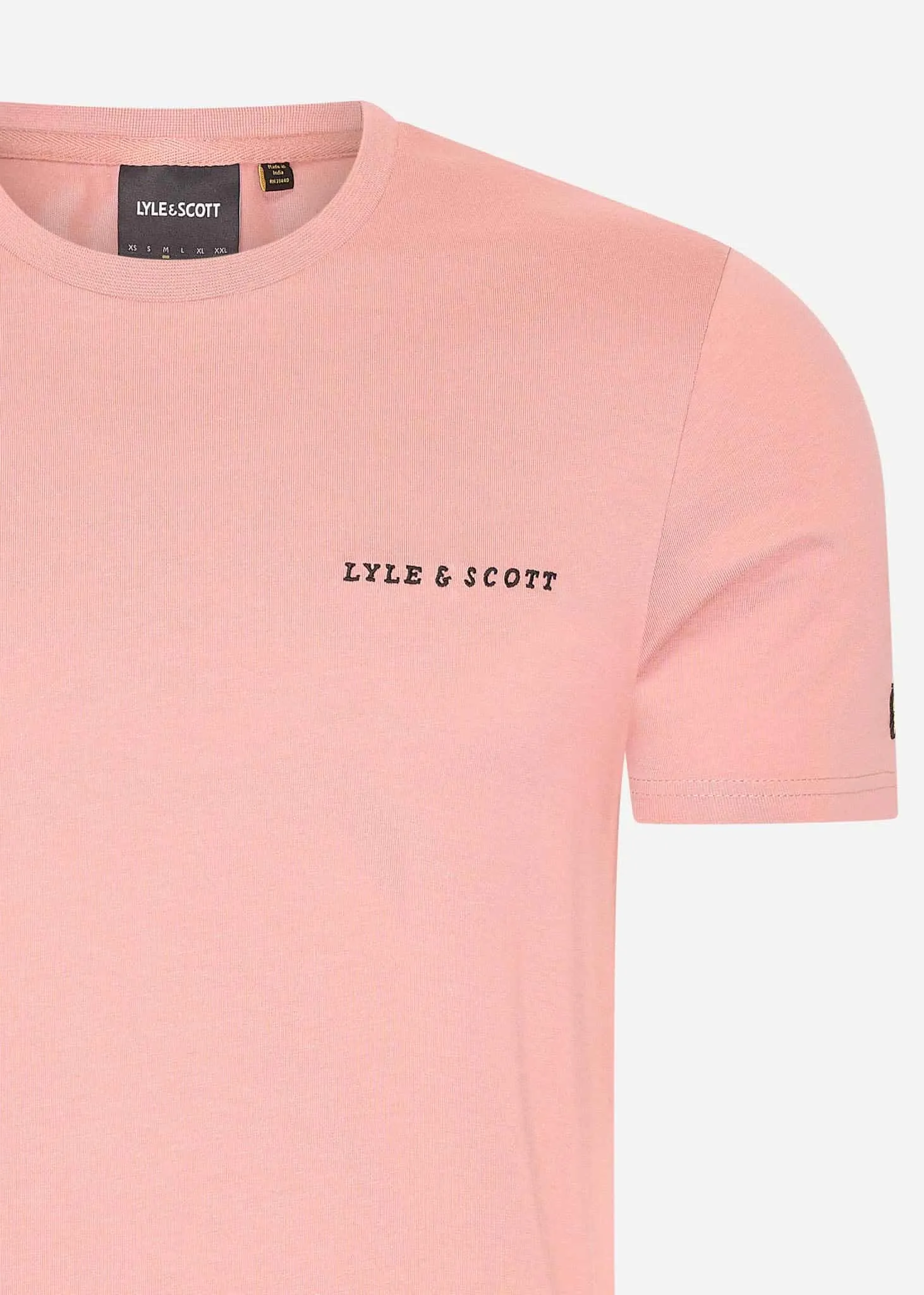Embroidered t-shirt - ash red jet black