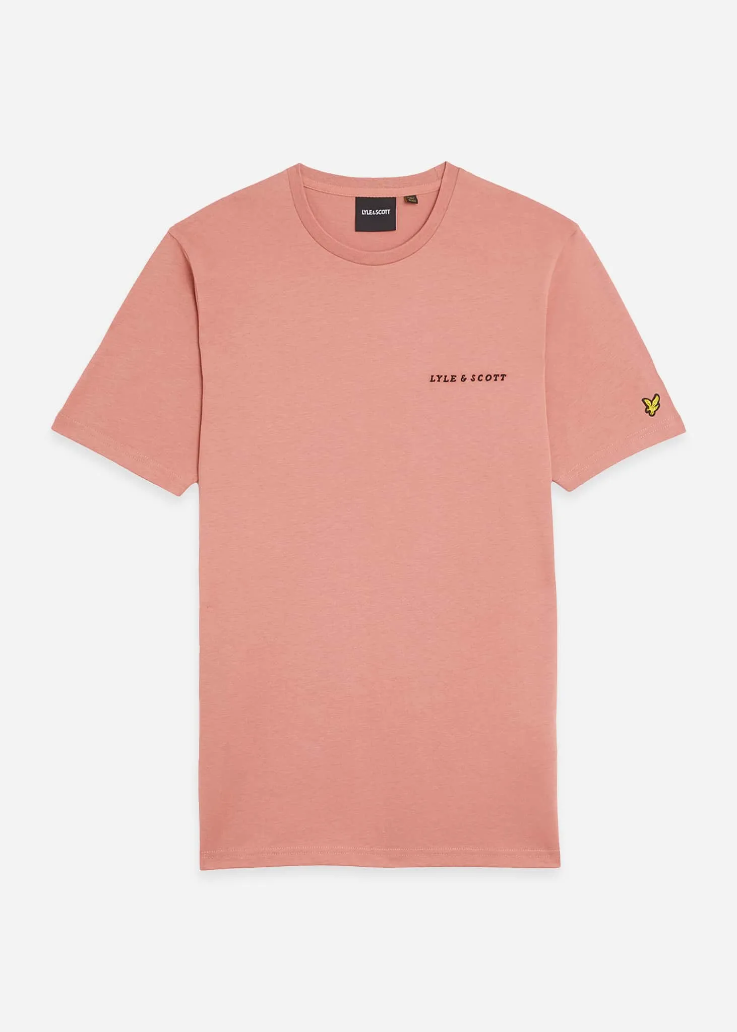 Embroidered t-shirt - ash red jet black