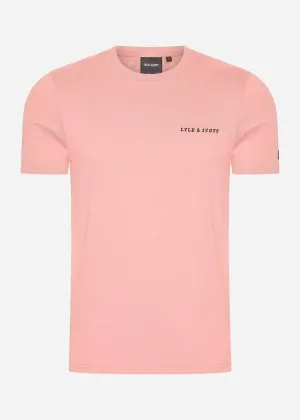 Embroidered t-shirt - ash red jet black