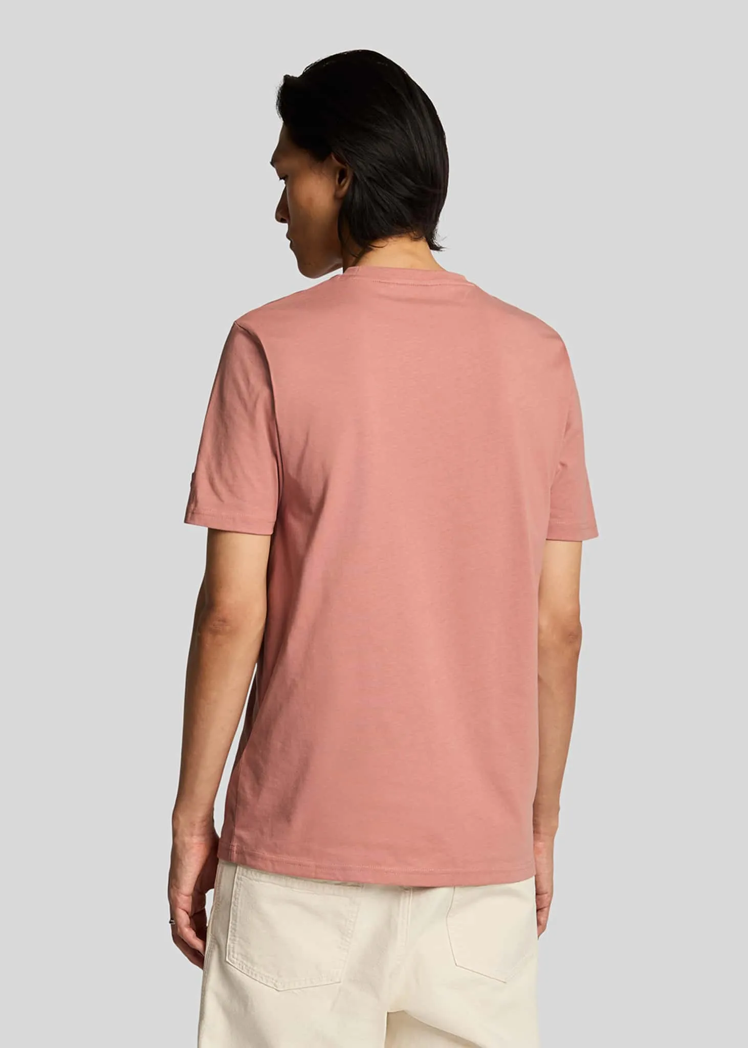 Embroidered t-shirt - ash red jet black