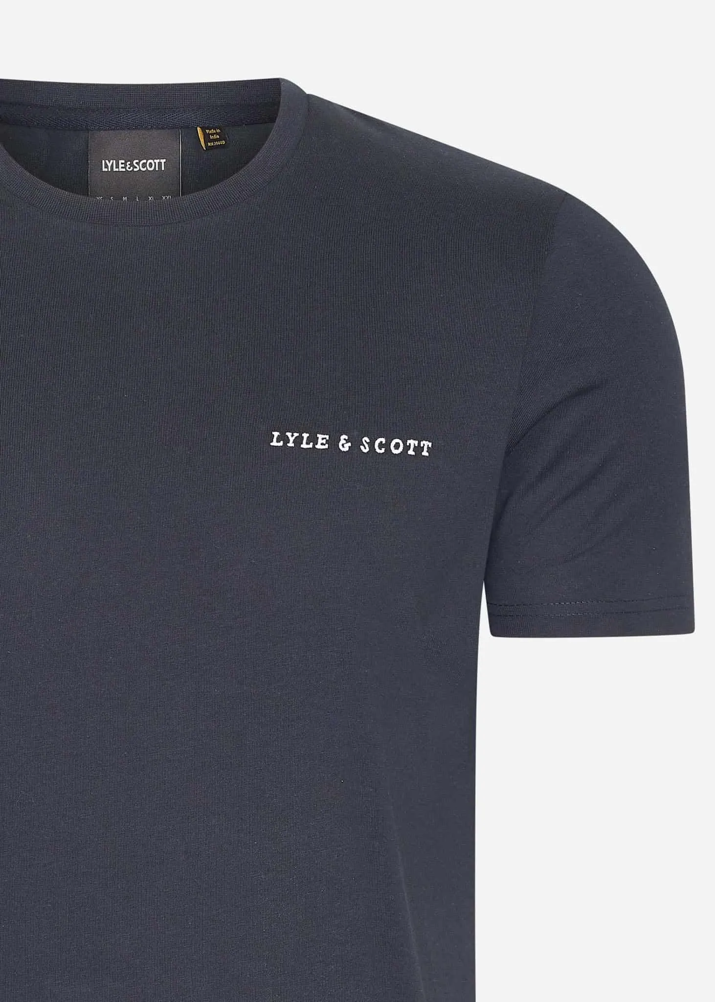 Embroidered t-shirt - dark navy white