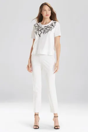Embroidered Tees White T-Shirt