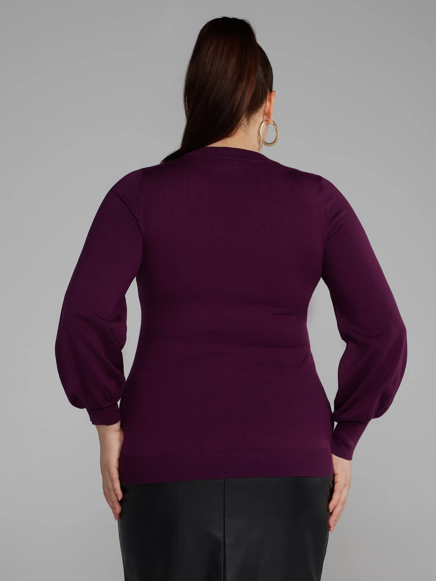 Fashion To Figure - V-Neck Pullover Sweater