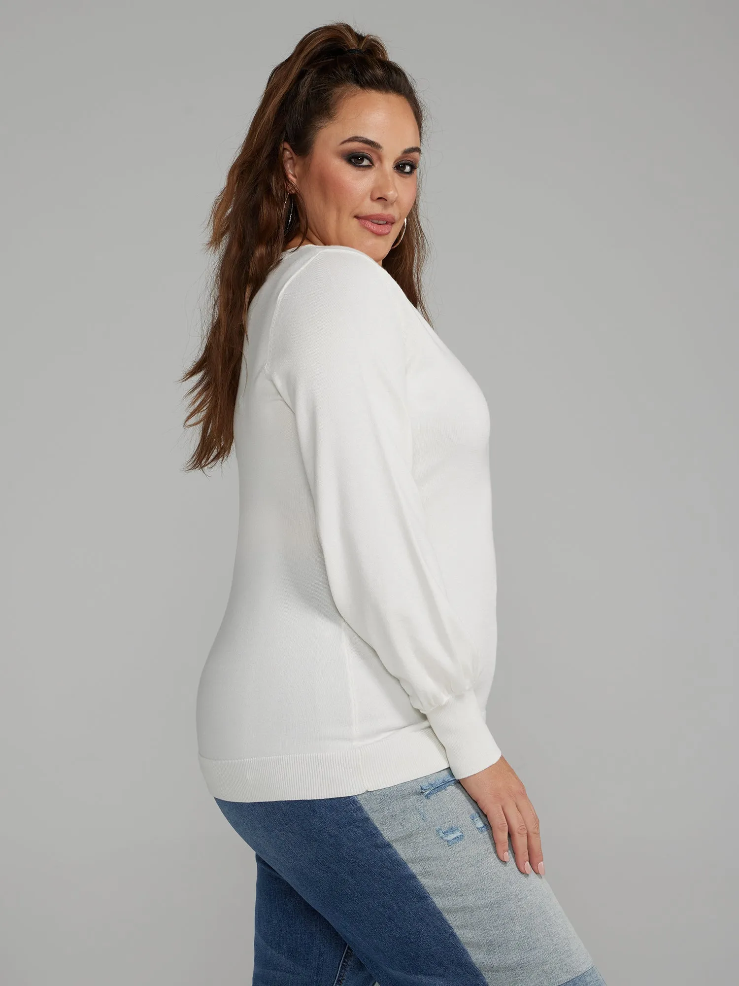 Fashion To Figure - V-Neck Pullover Sweater