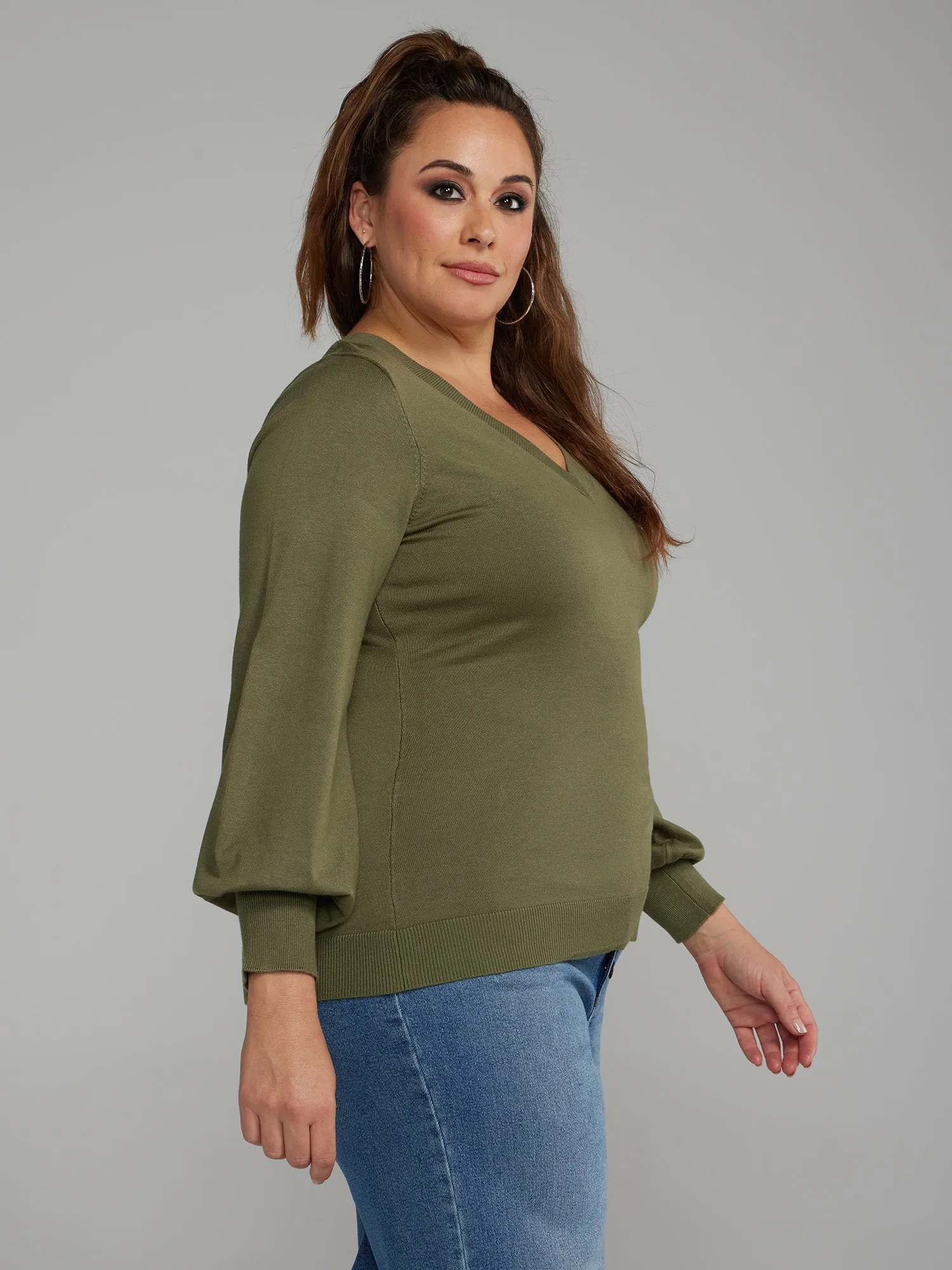 Fashion To Figure - V-Neck Pullover Sweater
