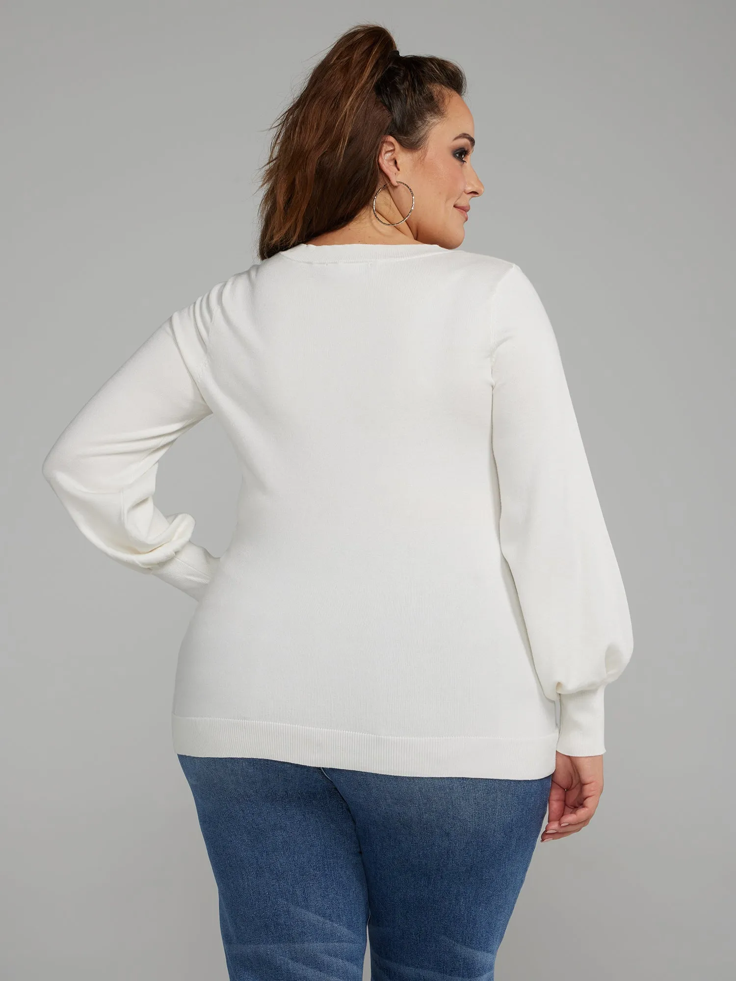 Fashion To Figure - V-Neck Pullover Sweater