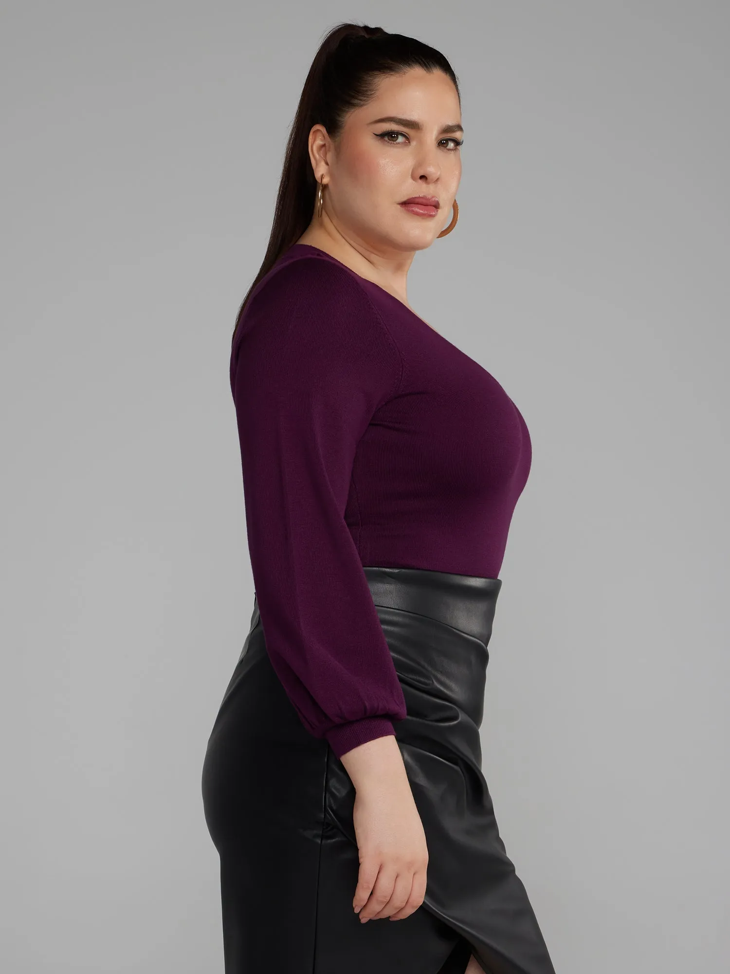 Fashion To Figure - V-Neck Pullover Sweater