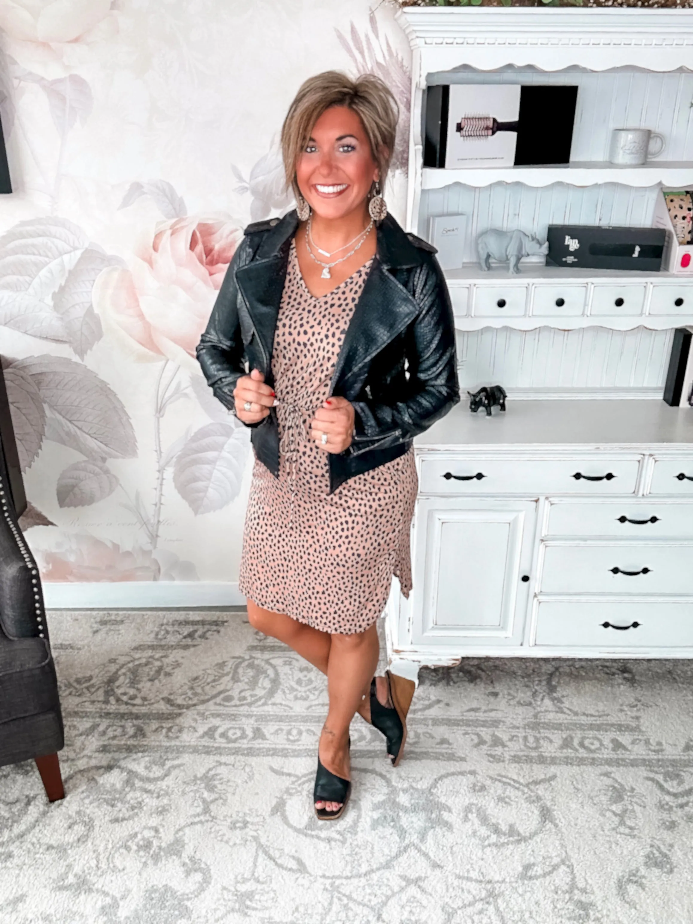 Free to Go Vegan Leather Biker Jacket