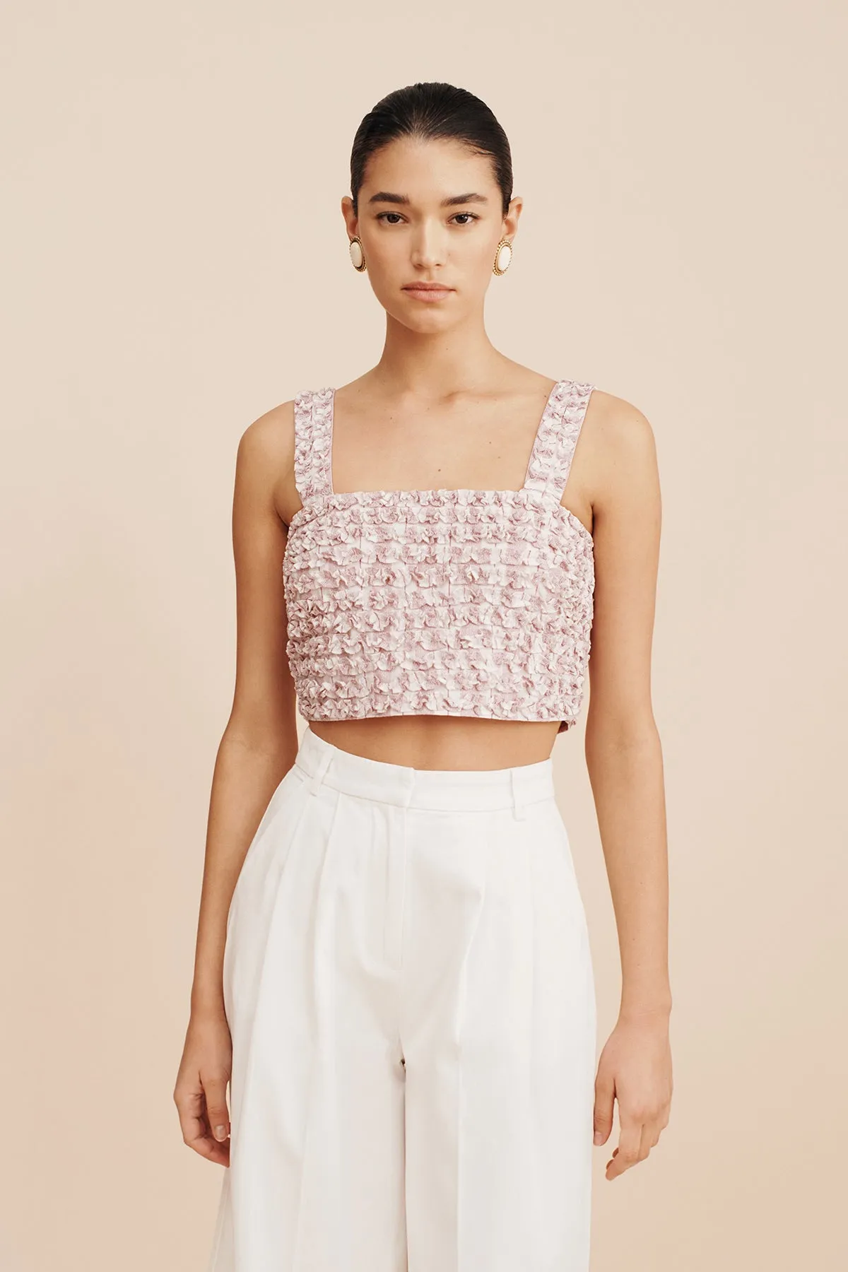 LENA CROP TOP - VINTAGE STRIPE