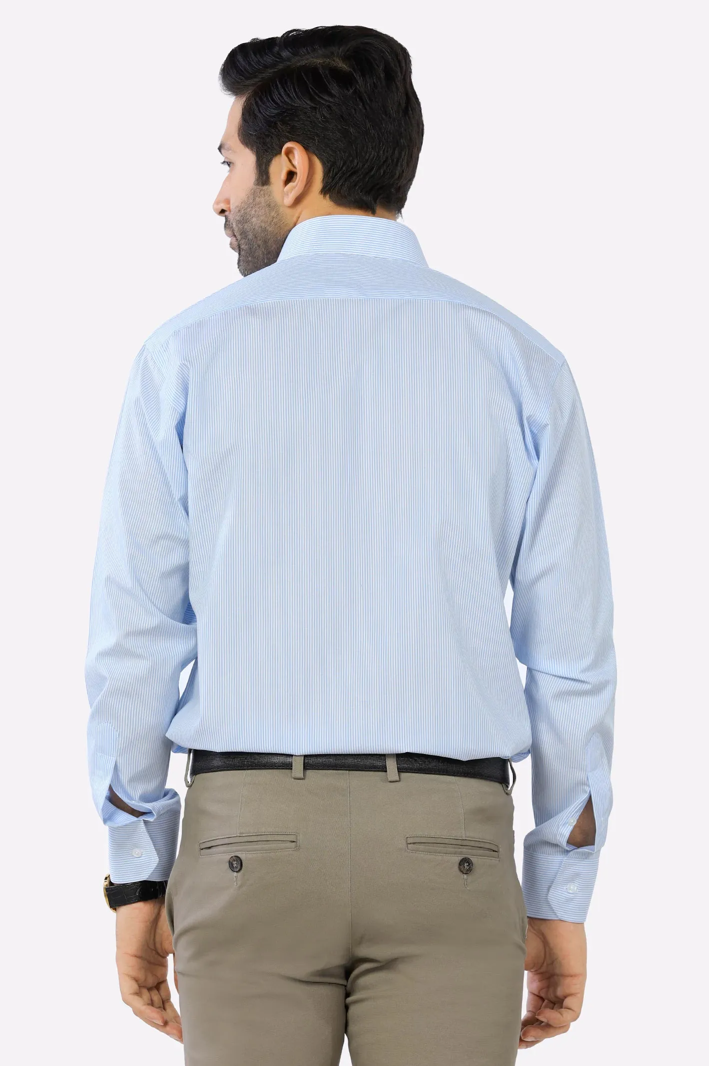 Light Blue Candy Stripe Formal Shirt