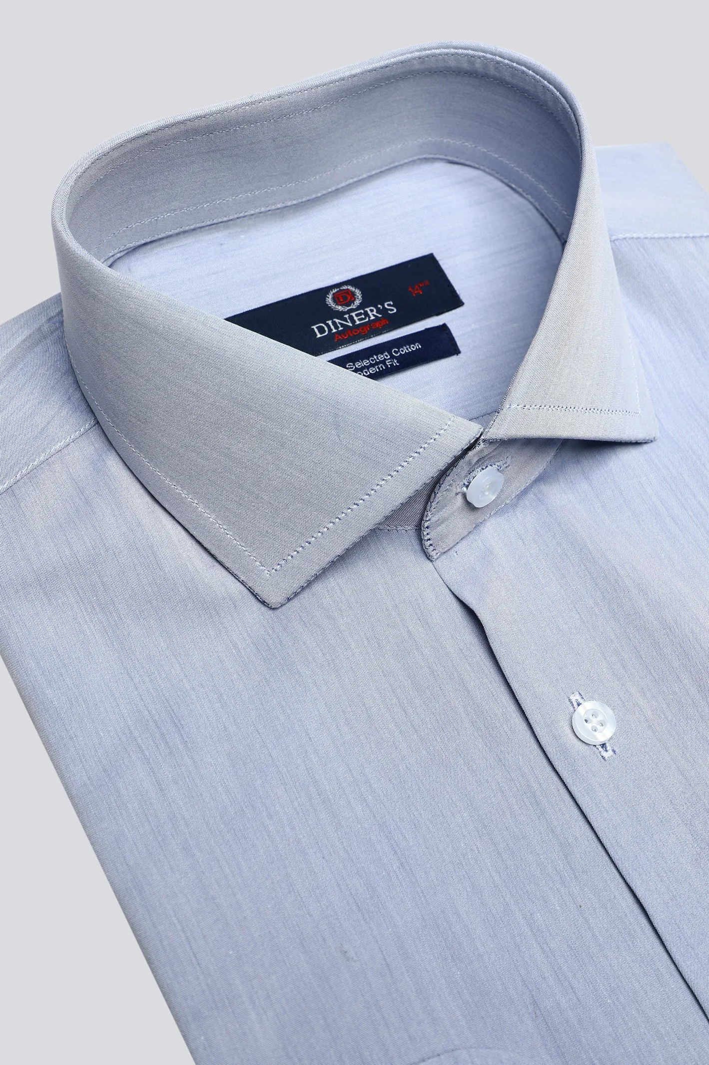 Light Blue Textured Formal Autograph Shirt