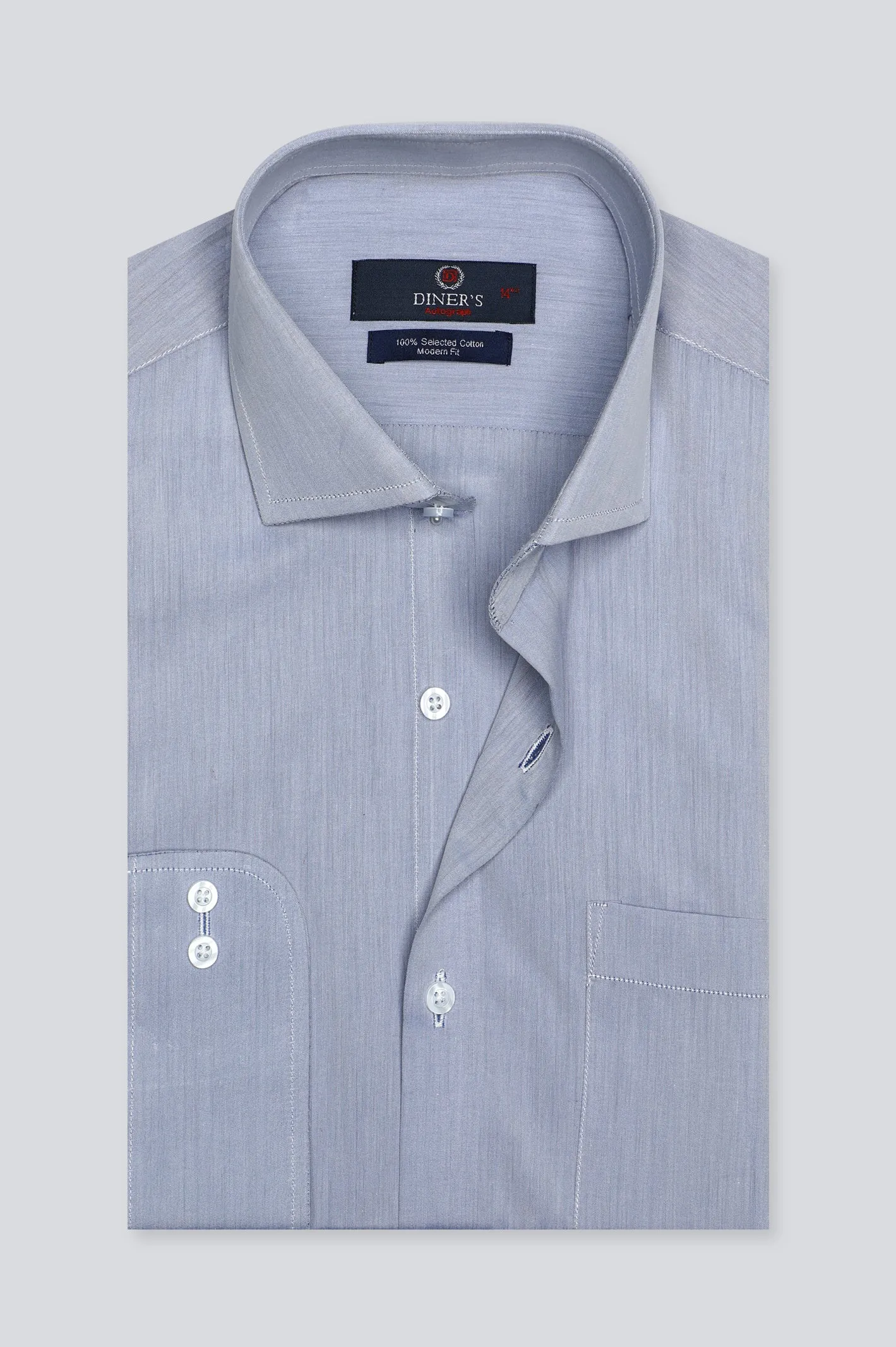 Light Blue Textured Formal Autograph Shirt