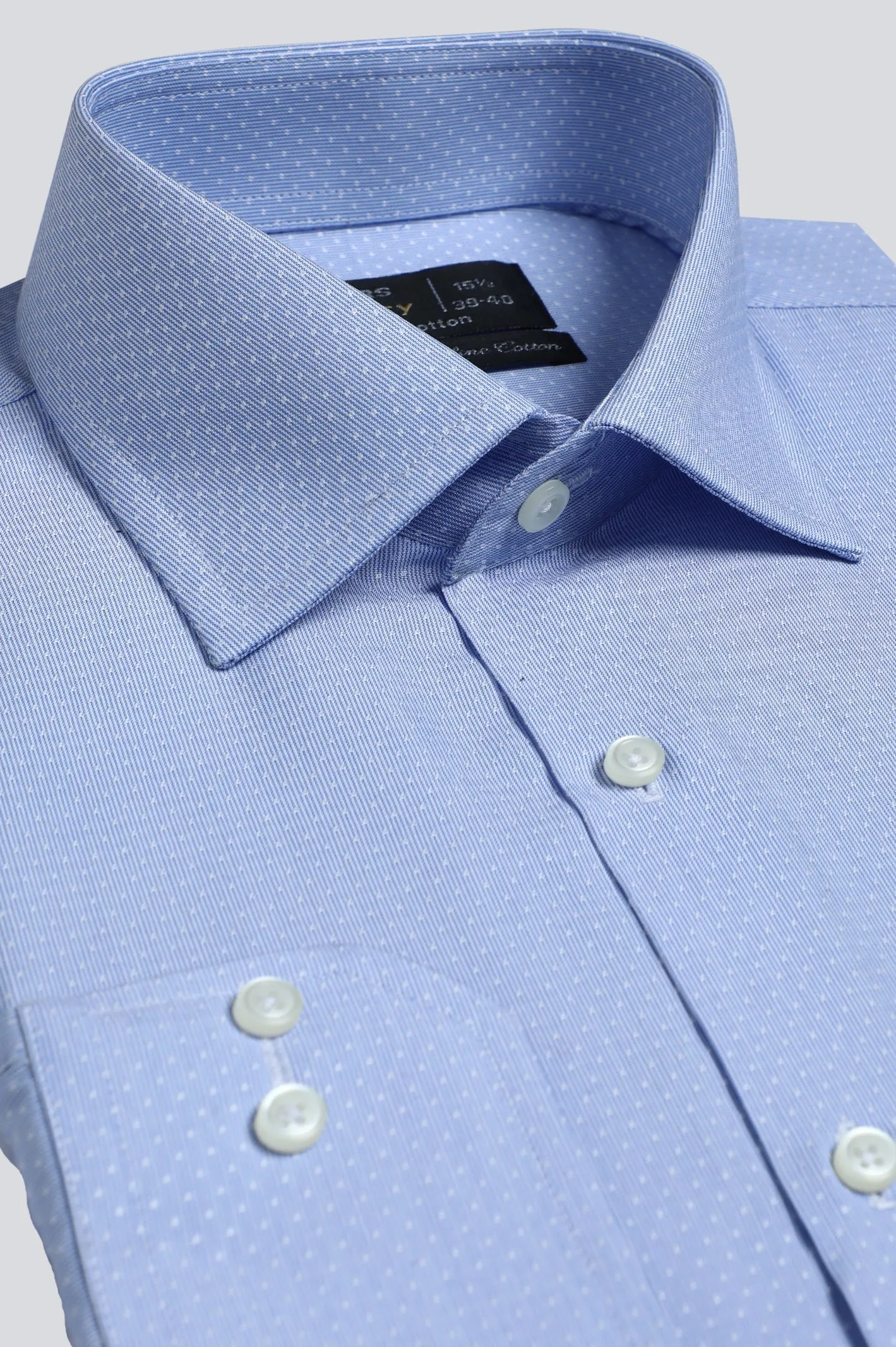 Light Blue Textured Formal Shirt