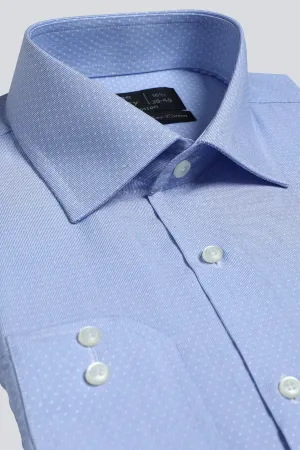 Light Blue Textured Formal Shirt