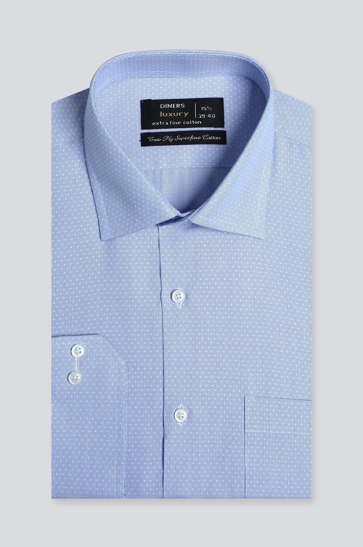 Light Blue Textured Formal Shirt