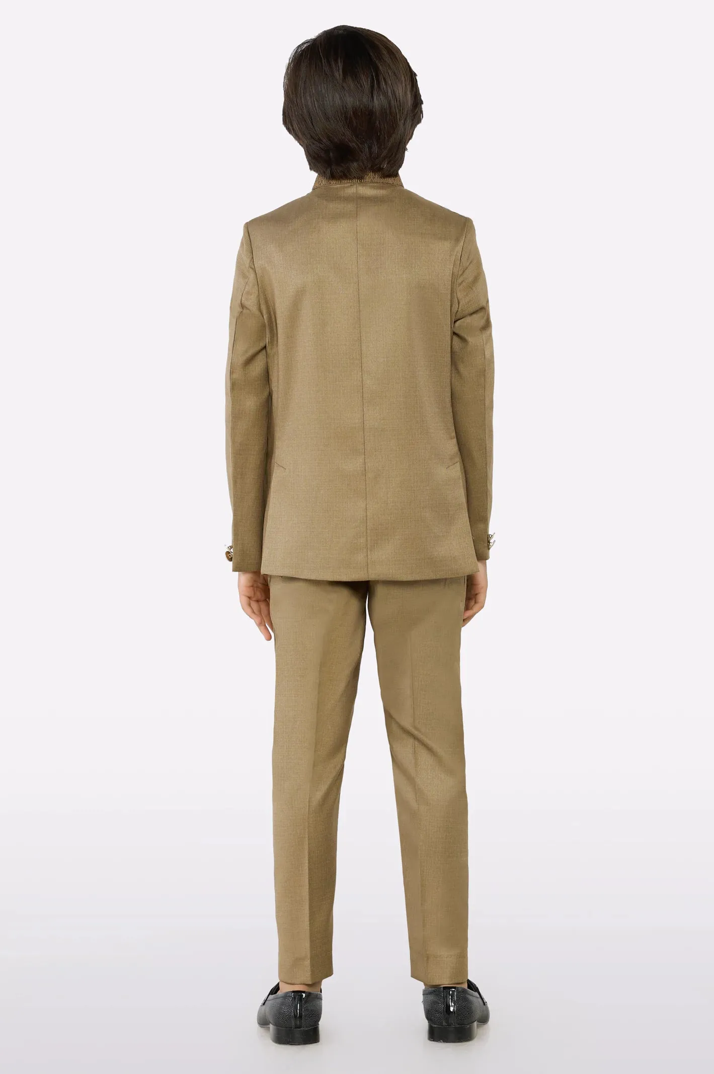 Light Brown Boys 2PC Prince Coat Suit Set