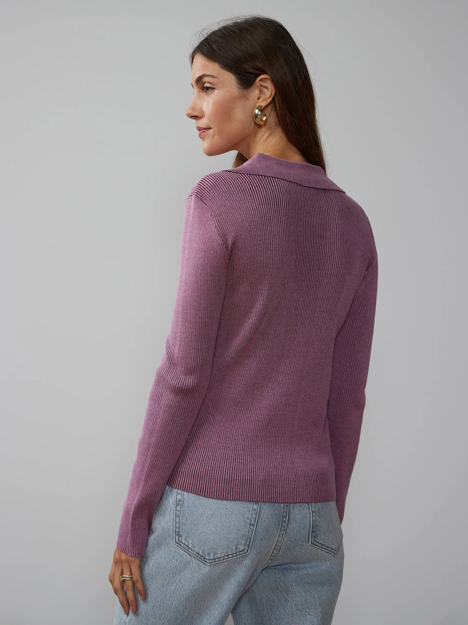 Long Sleeve Rib Knit Sweater