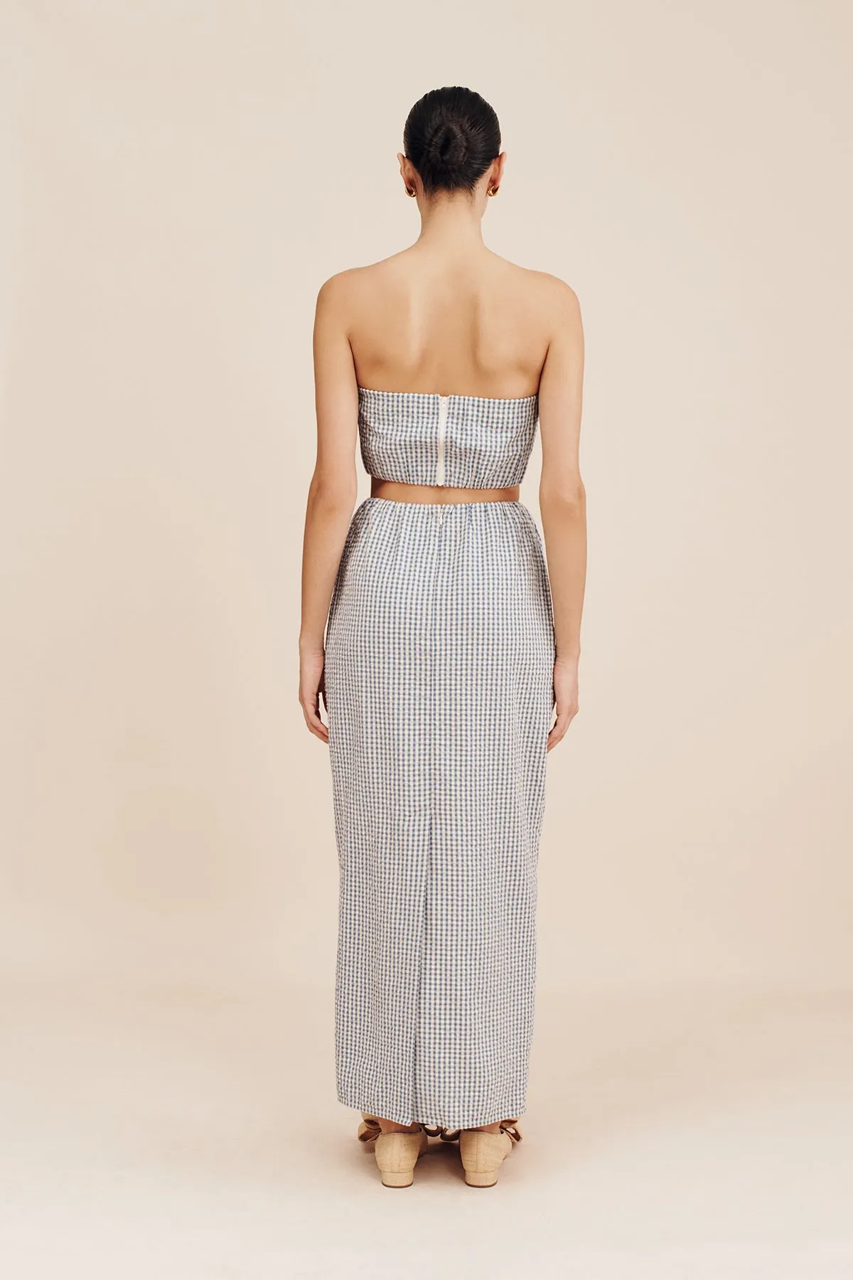 MIRA BANDEAU - BLUE GINGHAM