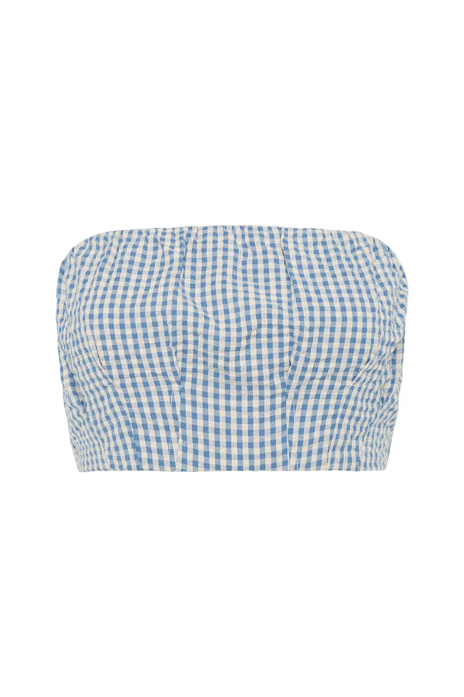 MIRA BANDEAU - BLUE GINGHAM