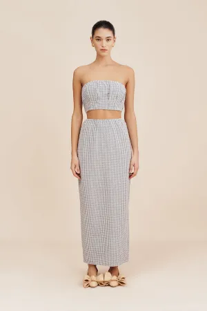 MIRA BANDEAU - BLUE GINGHAM