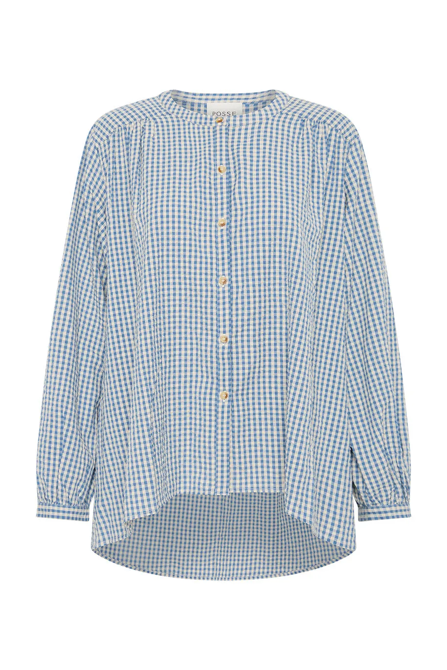 MIRA SHIRT - BLUE GINGHAM