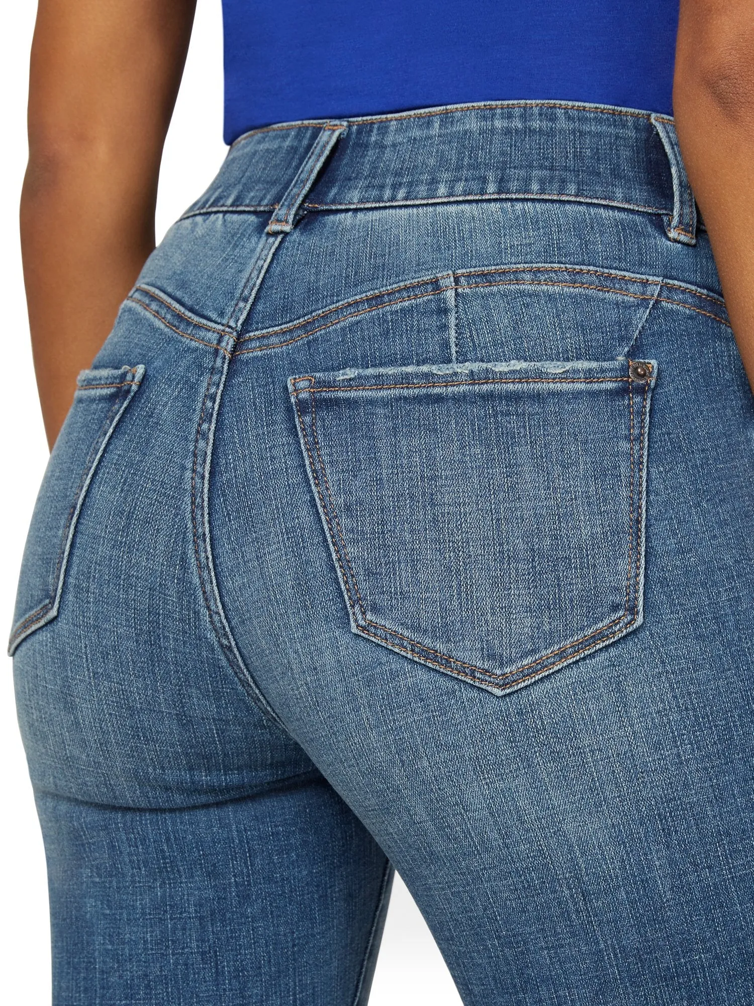 Petite Mya Curvy High-Waisted Super-Skinny Jeans - Medium Wash