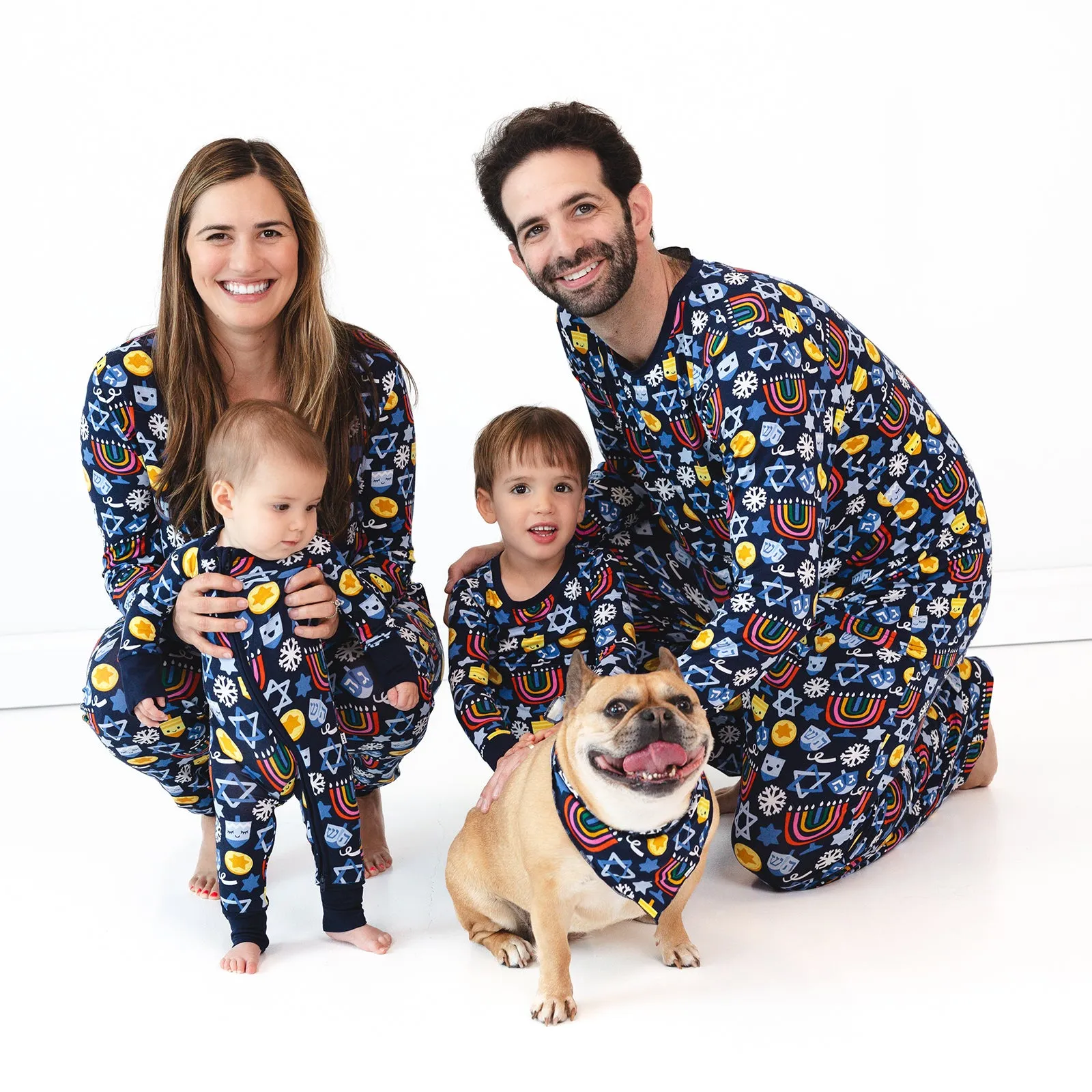 Playful Dreidels Men's Long Sleeve Pajama Top