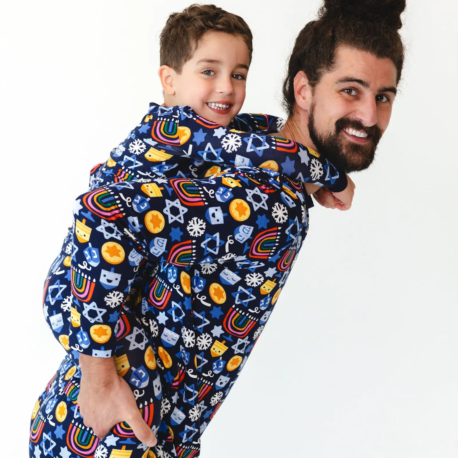Playful Dreidels Men's Long Sleeve Pajama Top