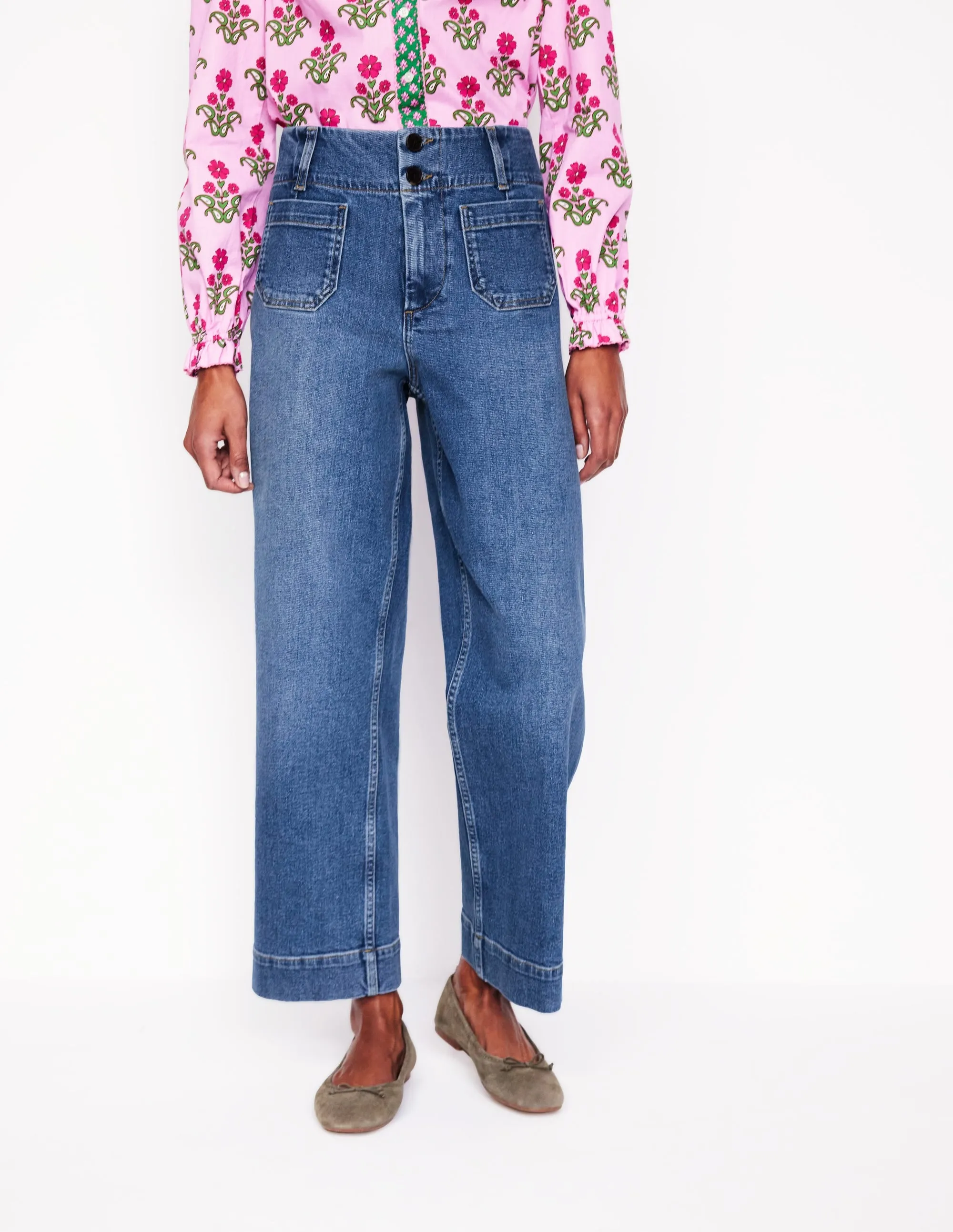 Primrose Patch Pocket Jeans-Light Vintage