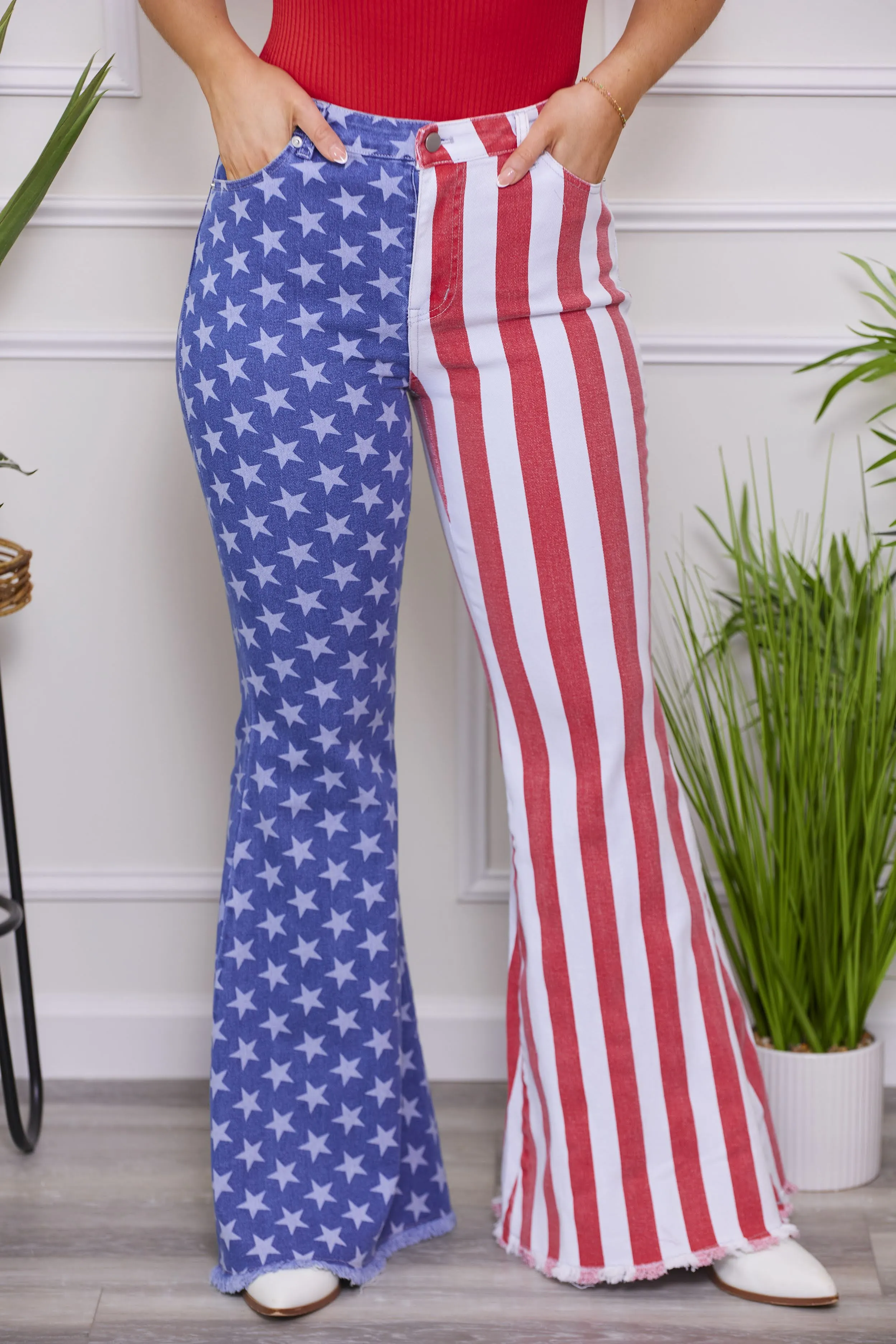 Proud To Be An American Bell Bottom Jeans