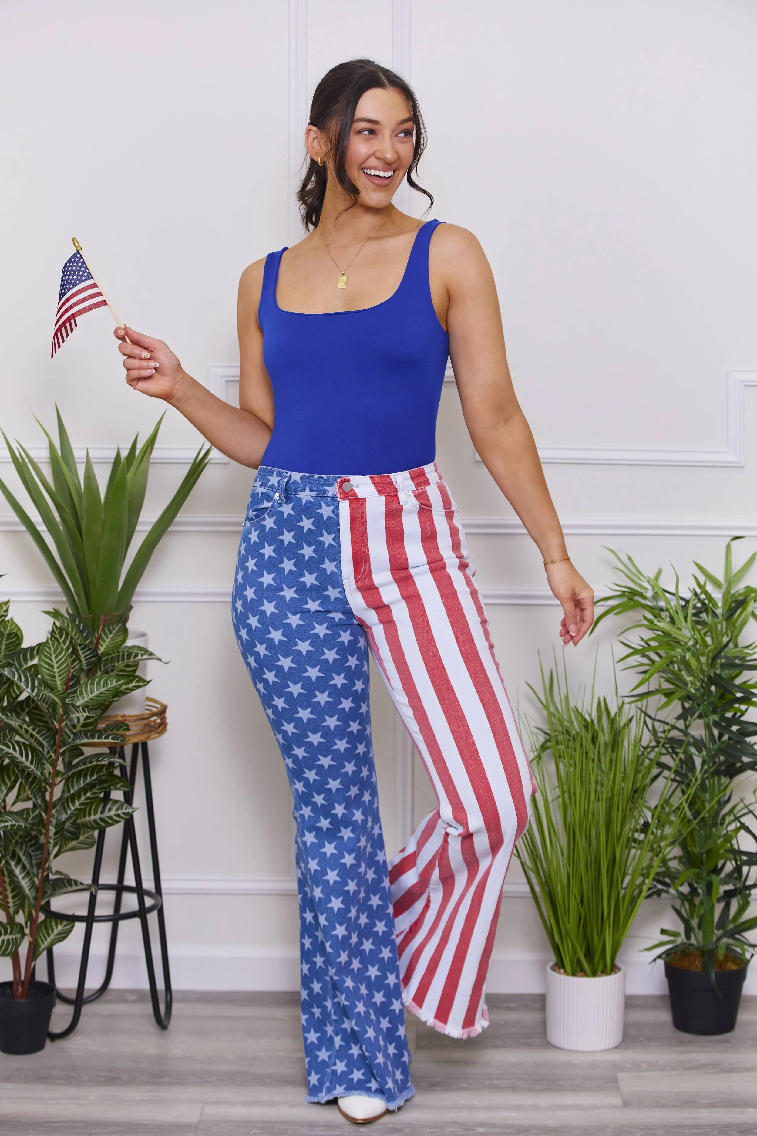 Proud To Be An American Bell Bottom Jeans