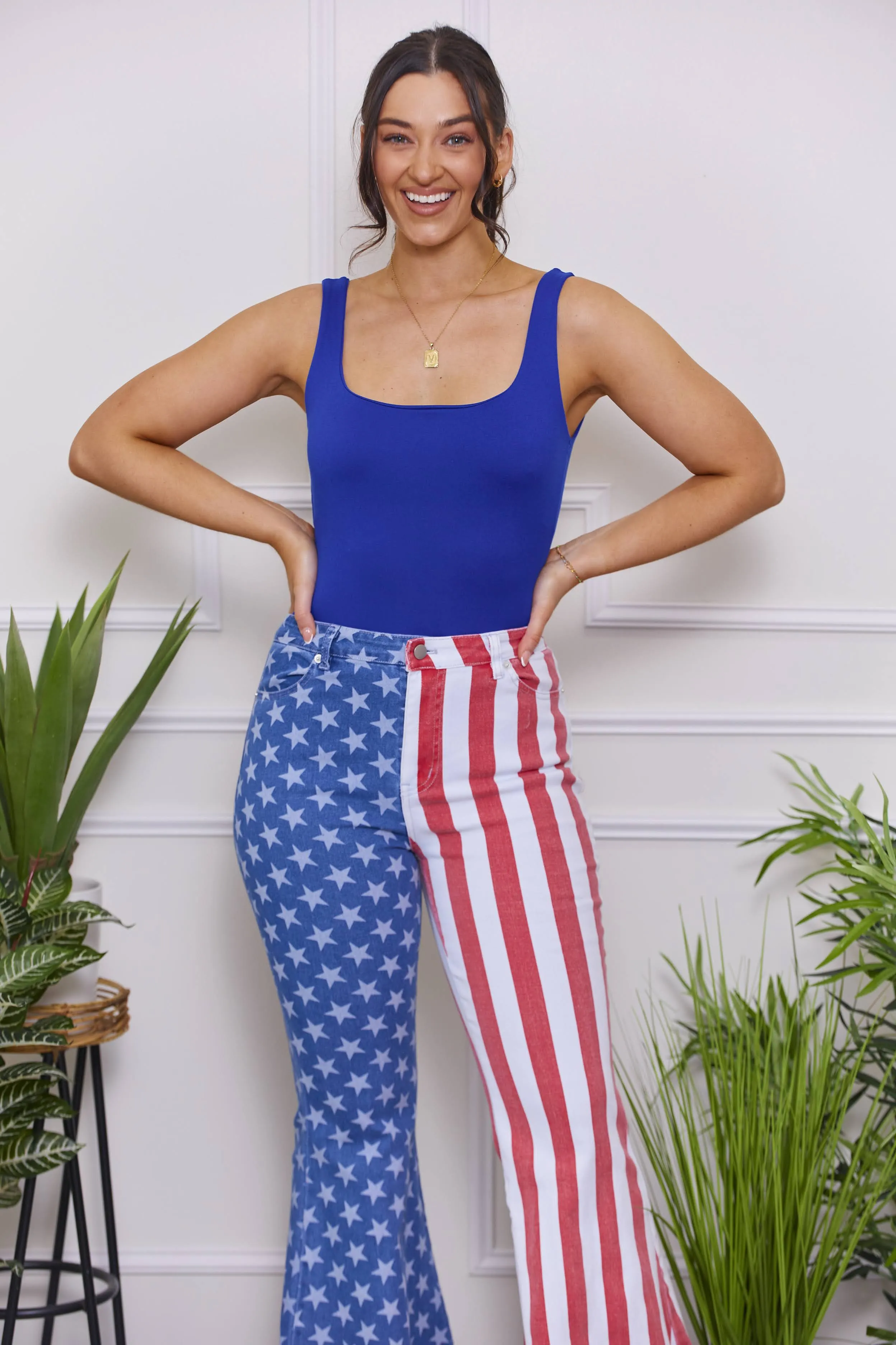 Proud To Be An American Bell Bottom Jeans