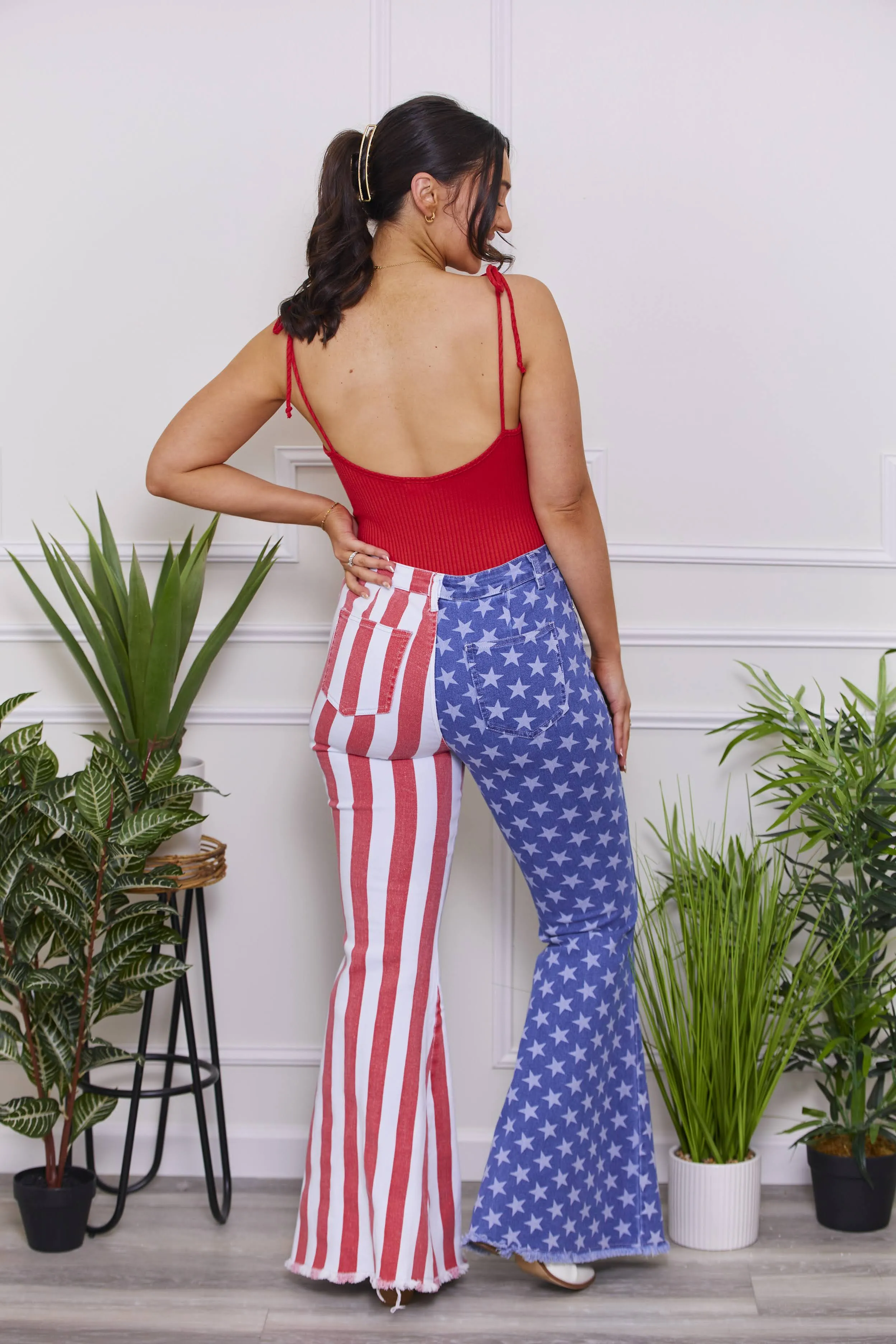 Proud To Be An American Bell Bottom Jeans