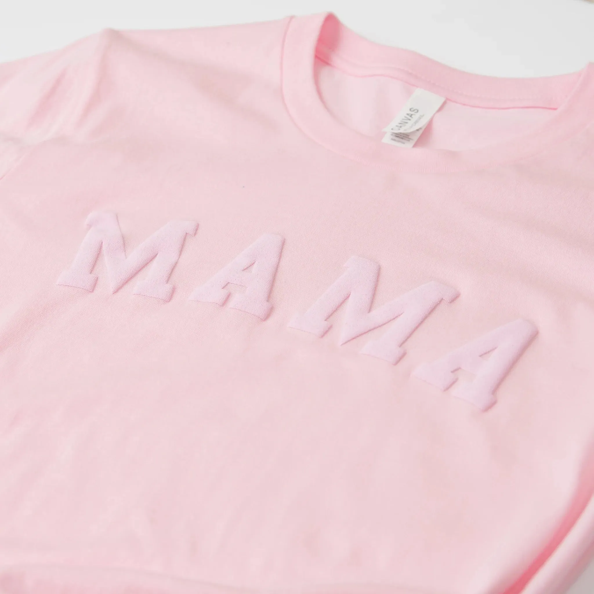 Puff Mama Bold Women's Graphic Tee, Pink