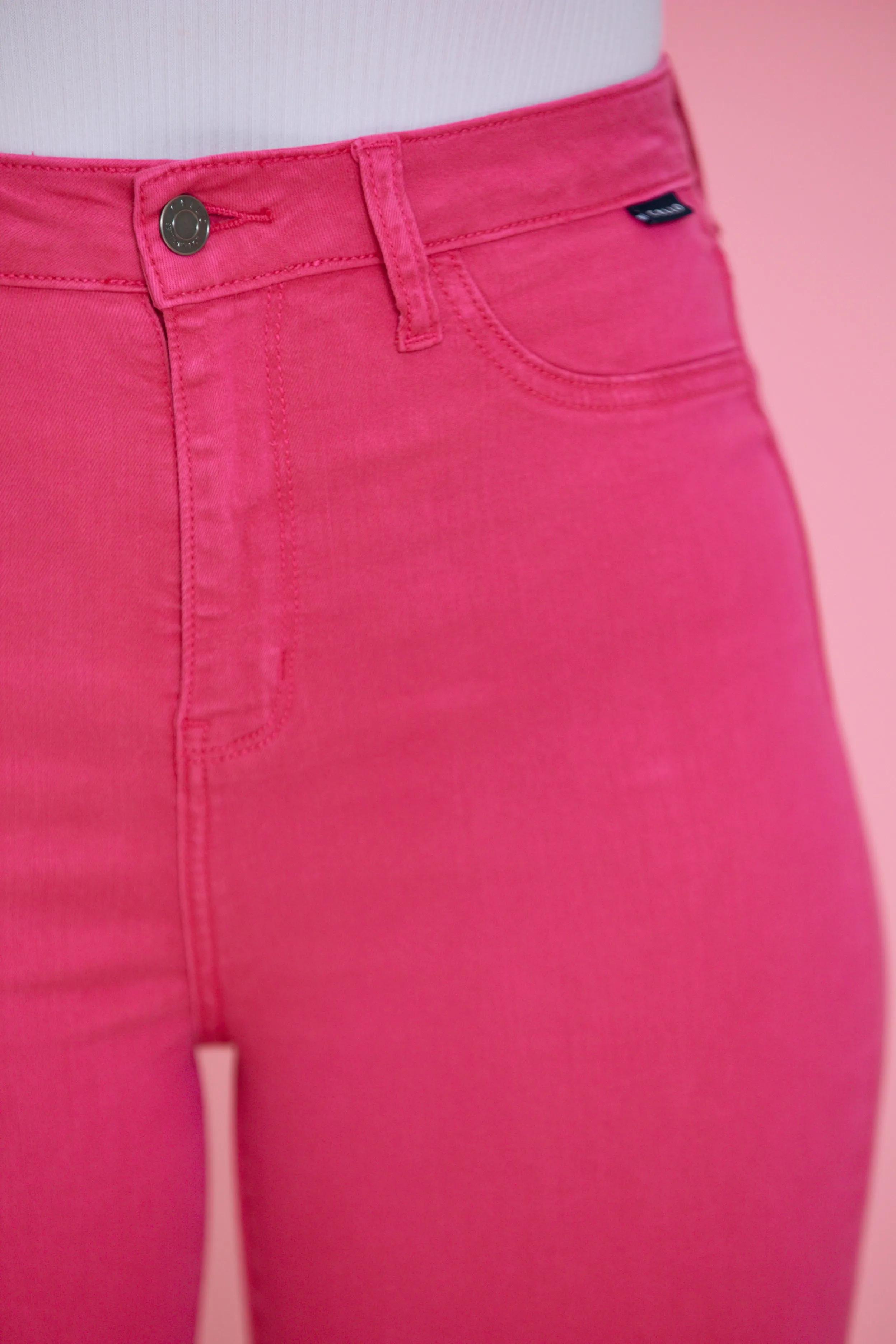 Raspberry Sorbet Flare Denim