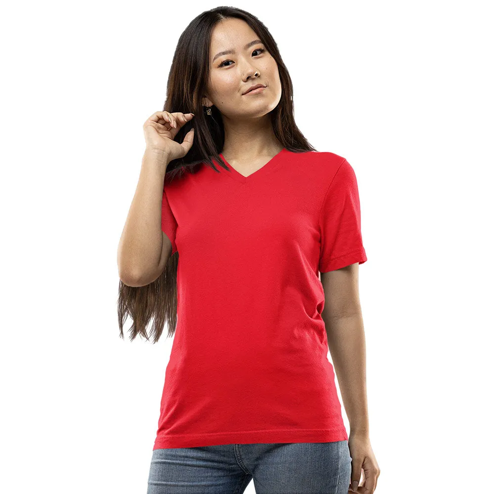 Red V-neck T shirt