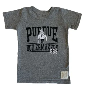 Retro Brand - Purdue Boilermakers SLIM Tee in Heather Grey
