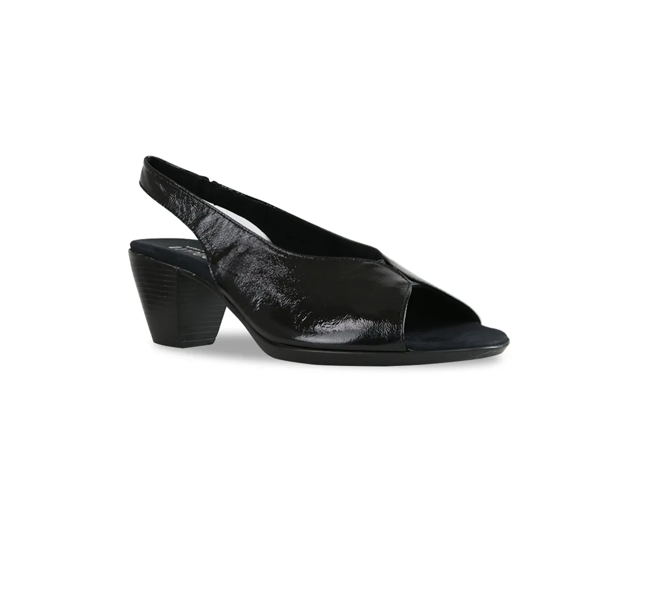 ROCHELLE-BLACK CRINKLE PATENT