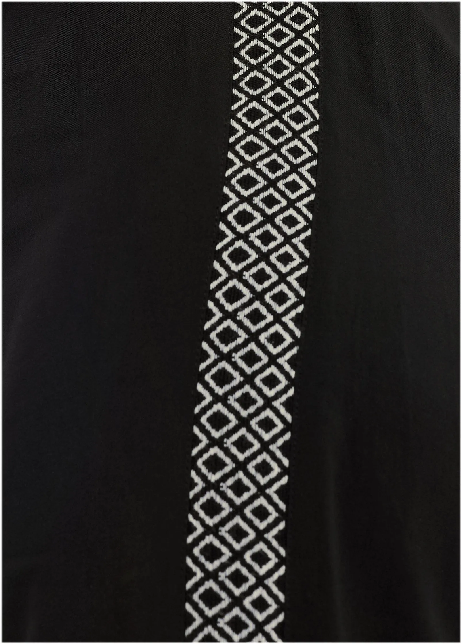 Side Print Straight Pant  - Black