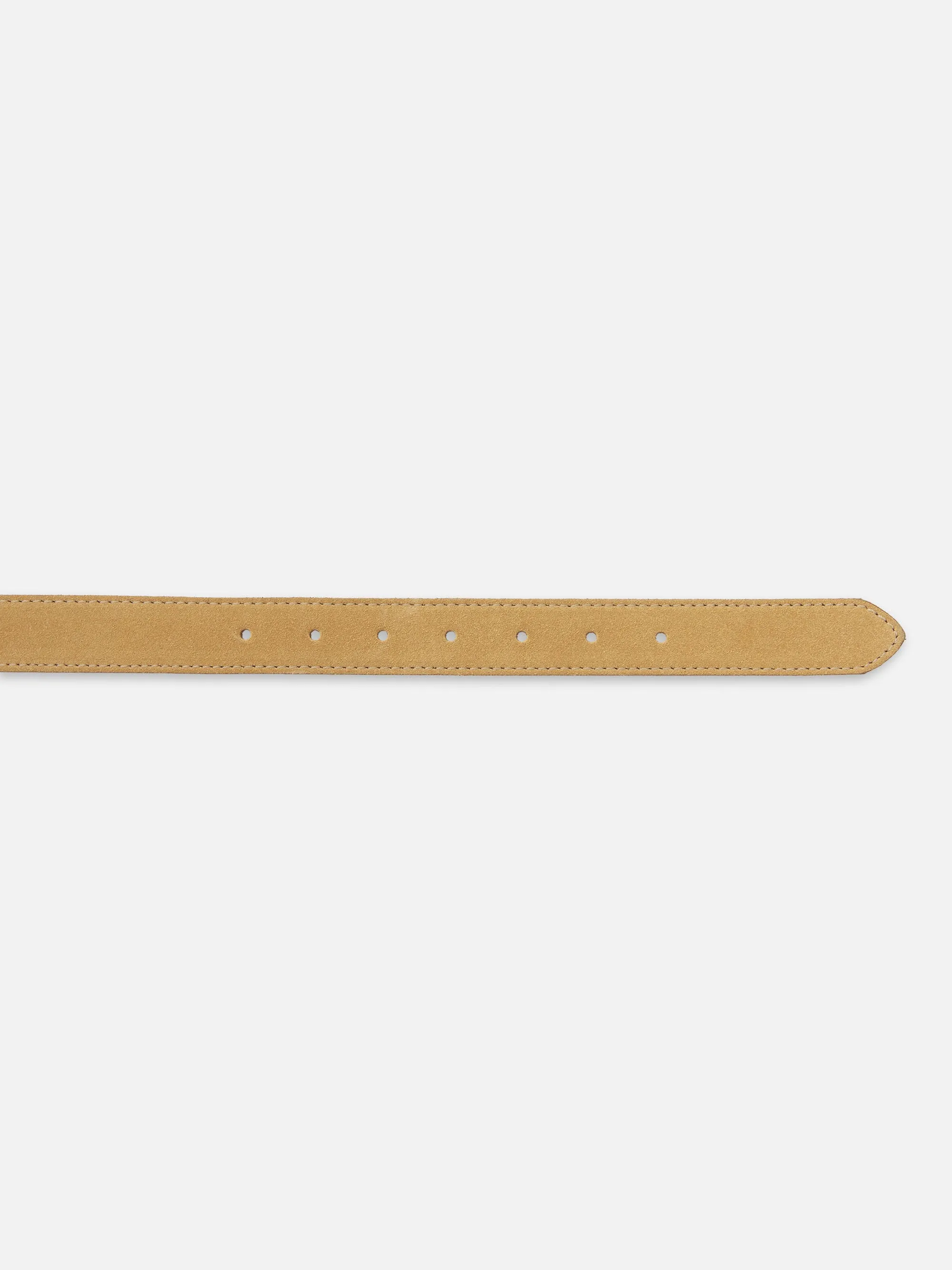 The Suede Square Buckle Belt -- Light Camel