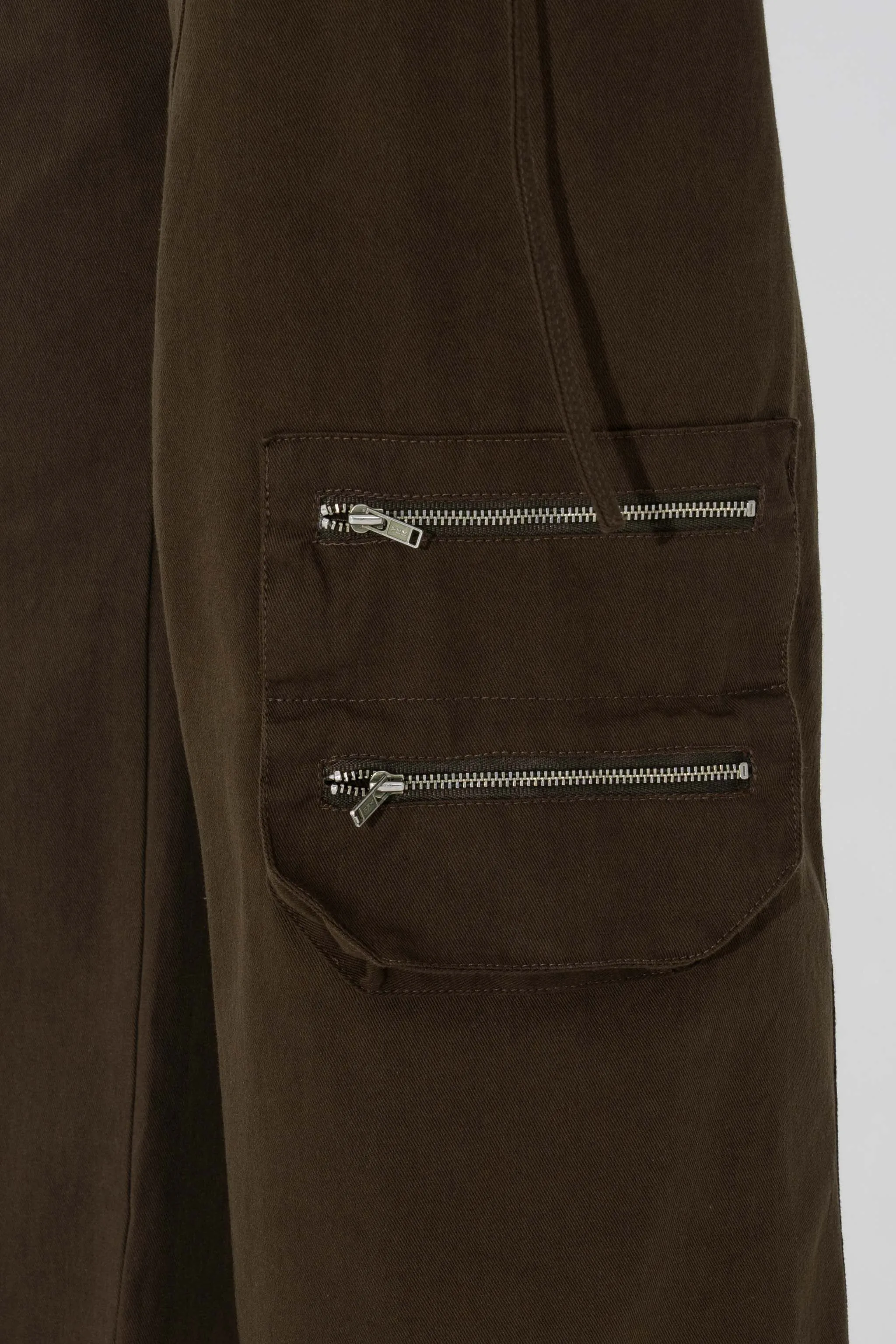 Utility Seam Detail Trousers in Olive