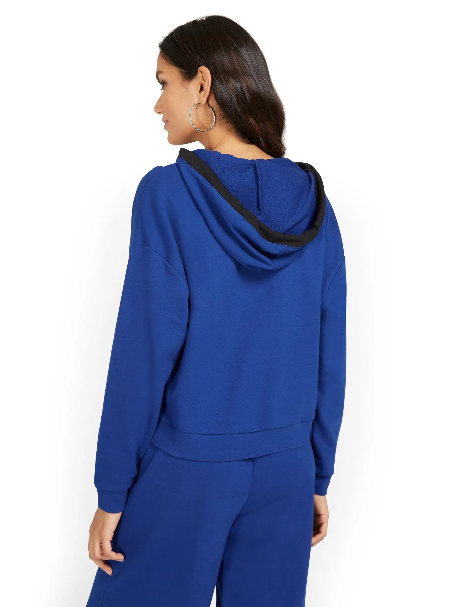 V-Neck Colorblock Hoodie